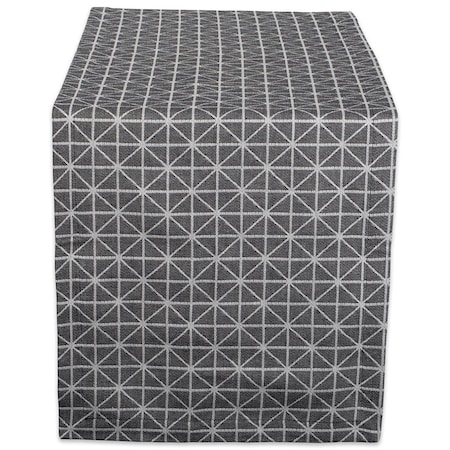 Fastfood 14 x 108 in. Triangle Table Runner - Black & White FA1543578
